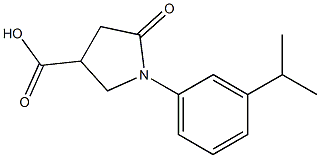 5-oxo-1-[3-(propan-2-yl)phenyl]pyrrolidine-3-carboxylic acid Struktur