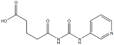 5-oxo-5-[(pyridin-3-ylcarbamoyl)amino]pentanoic acid,,结构式