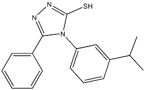 5-phenyl-4-[3-(propan-2-yl)phenyl]-4H-1,2,4-triazole-3-thiol,,结构式