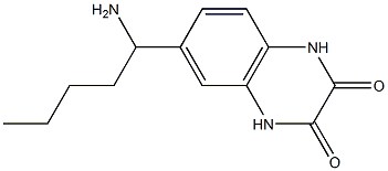 6-(1-aminopentyl)-1,2,3,4-tetrahydroquinoxaline-2,3-dione,,结构式