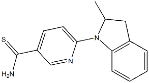 6-(2-methyl-2,3-dihydro-1H-indol-1-yl)pyridine-3-carbothioamide Structure