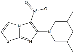 6-(3,5-dimethylpiperidin-1-yl)-5-nitroimidazo[2,1-b][1,3]thiazole Structure