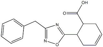 6-(3-benzyl-1,2,4-oxadiazol-5-yl)cyclohex-3-ene-1-carboxylic acid Structure