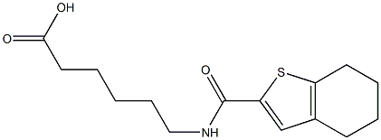 6-(4,5,6,7-tetrahydro-1-benzothiophen-2-ylformamido)hexanoic acid|