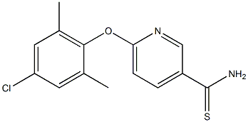 6-(4-chloro-2,6-dimethylphenoxy)pyridine-3-carbothioamide Struktur