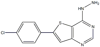 6-(4-chlorophenyl)-4-hydrazinothieno[3,2-d]pyrimidine Struktur