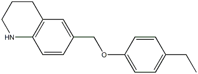 6-(4-ethylphenoxymethyl)-1,2,3,4-tetrahydroquinoline 化学構造式