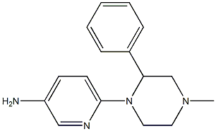 6-(4-methyl-2-phenylpiperazin-1-yl)pyridin-3-amine 结构式