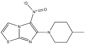 6-(4-methylpiperidin-1-yl)-5-nitroimidazo[2,1-b][1,3]thiazole 结构式