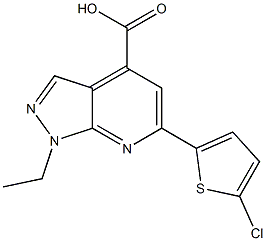 6-(5-chlorothiophen-2-yl)-1-ethyl-1H-pyrazolo[3,4-b]pyridine-4-carboxylic acid