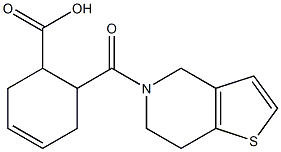 6-(6,7-dihydrothieno[3,2-c]pyridin-5(4H)-ylcarbonyl)cyclohex-3-ene-1-carboxylic acid Structure