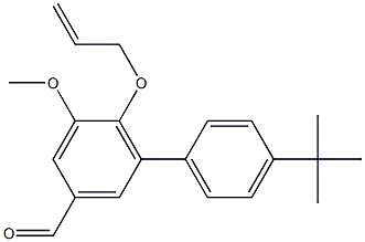 6-(allyloxy)-4'-tert-butyl-5-methoxy-1,1'-biphenyl-3-carbaldehyde,,结构式