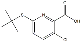 6-(tert-butylsulfanyl)-3-chloropyridine-2-carboxylic acid Structure