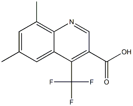 6,8-dimethyl-4-(trifluoromethyl)quinoline-3-carboxylic acid Struktur