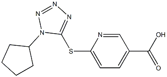 6-[(1-cyclopentyl-1H-1,2,3,4-tetrazol-5-yl)sulfanyl]pyridine-3-carboxylic acid