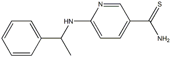 6-[(1-phenylethyl)amino]pyridine-3-carbothioamide,,结构式