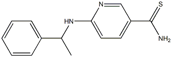 6-[(1-phenylethyl)amino]pyridine-3-carbothioamide 化学構造式