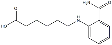6-[(2-carbamoylphenyl)amino]hexanoic acid 结构式