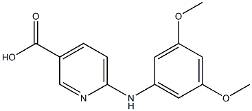 6-[(3,5-dimethoxyphenyl)amino]pyridine-3-carboxylic acid,,结构式