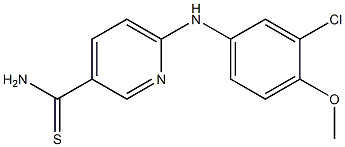 6-[(3-chloro-4-methoxyphenyl)amino]pyridine-3-carbothioamide