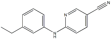 6-[(3-ethylphenyl)amino]pyridine-3-carbonitrile Struktur