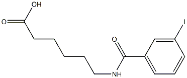 6-[(3-iodophenyl)formamido]hexanoic acid 化学構造式