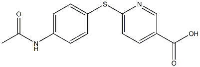 6-[(4-acetamidophenyl)sulfanyl]pyridine-3-carboxylic acid Structure