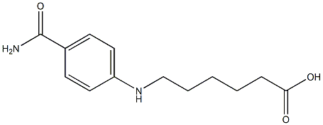 6-[(4-carbamoylphenyl)amino]hexanoic acid,,结构式