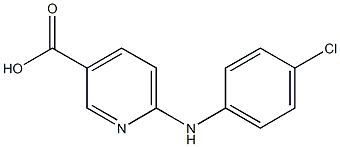 6-[(4-chlorophenyl)amino]pyridine-3-carboxylic acid,,结构式