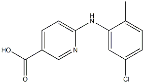 6-[(5-chloro-2-methylphenyl)amino]pyridine-3-carboxylic acid Struktur