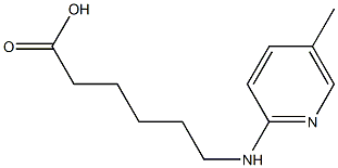 6-[(5-methylpyridin-2-yl)amino]hexanoic acid 化学構造式