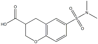 6-[(dimethylamino)sulfonyl]chromane-3-carboxylic acid,,结构式