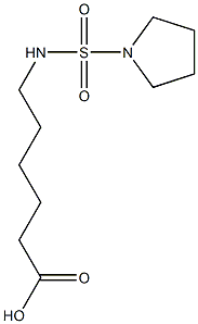6-[(pyrrolidine-1-sulfonyl)amino]hexanoic acid 结构式