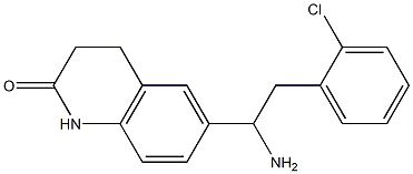 6-[1-amino-2-(2-chlorophenyl)ethyl]-1,2,3,4-tetrahydroquinolin-2-one 结构式