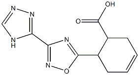 6-[3-(4H-1,2,4-triazol-3-yl)-1,2,4-oxadiazol-5-yl]cyclohex-3-ene-1-carboxylic acid Structure