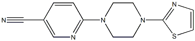 6-[4-(1,3-thiazol-2-yl)piperazin-1-yl]nicotinonitrile 化学構造式