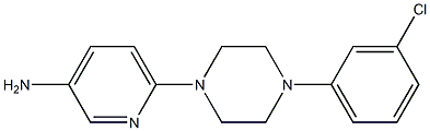 6-[4-(3-chlorophenyl)piperazin-1-yl]pyridin-3-amine 结构式