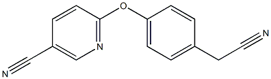 6-[4-(cyanomethyl)phenoxy]nicotinonitrile 化学構造式