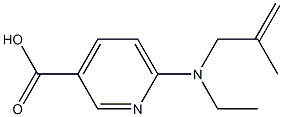 6-[ethyl(2-methylprop-2-en-1-yl)amino]pyridine-3-carboxylic acid 化学構造式