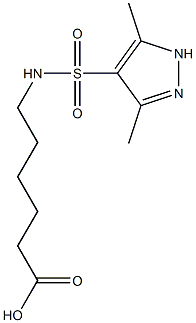 6-{[(3,5-dimethyl-1H-pyrazol-4-yl)sulfonyl]amino}hexanoic acid|