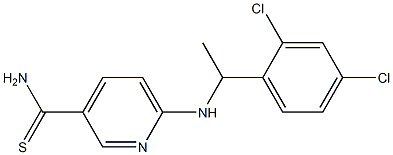 6-{[1-(2,4-dichlorophenyl)ethyl]amino}pyridine-3-carbothioamide Structure