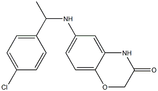 6-{[1-(4-chlorophenyl)ethyl]amino}-3,4-dihydro-2H-1,4-benzoxazin-3-one Structure