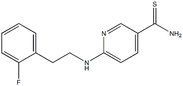 6-{[2-(2-fluorophenyl)ethyl]amino}pyridine-3-carbothioamide 结构式