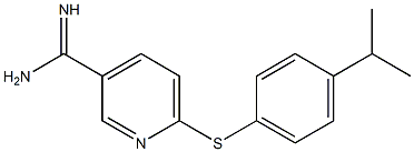 6-{[4-(propan-2-yl)phenyl]sulfanyl}pyridine-3-carboximidamide Struktur