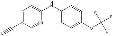 6-{[4-(trifluoromethoxy)phenyl]amino}pyridine-3-carbonitrile,,结构式
