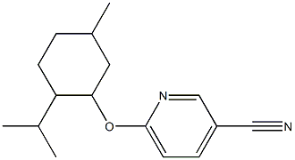 6-{[5-methyl-2-(propan-2-yl)cyclohexyl]oxy}pyridine-3-carbonitrile,,结构式