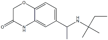 6-{1-[(2-methylbutan-2-yl)amino]ethyl}-3,4-dihydro-2H-1,4-benzoxazin-3-one Struktur