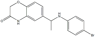 6-{1-[(4-bromophenyl)amino]ethyl}-3,4-dihydro-2H-1,4-benzoxazin-3-one Structure