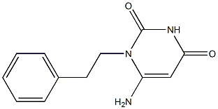 6-amino-1-(2-phenylethyl)-1,2,3,4-tetrahydropyrimidine-2,4-dione Structure