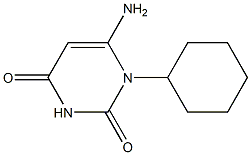 6-amino-1-cyclohexyl-1,2,3,4-tetrahydropyrimidine-2,4-dione,,结构式